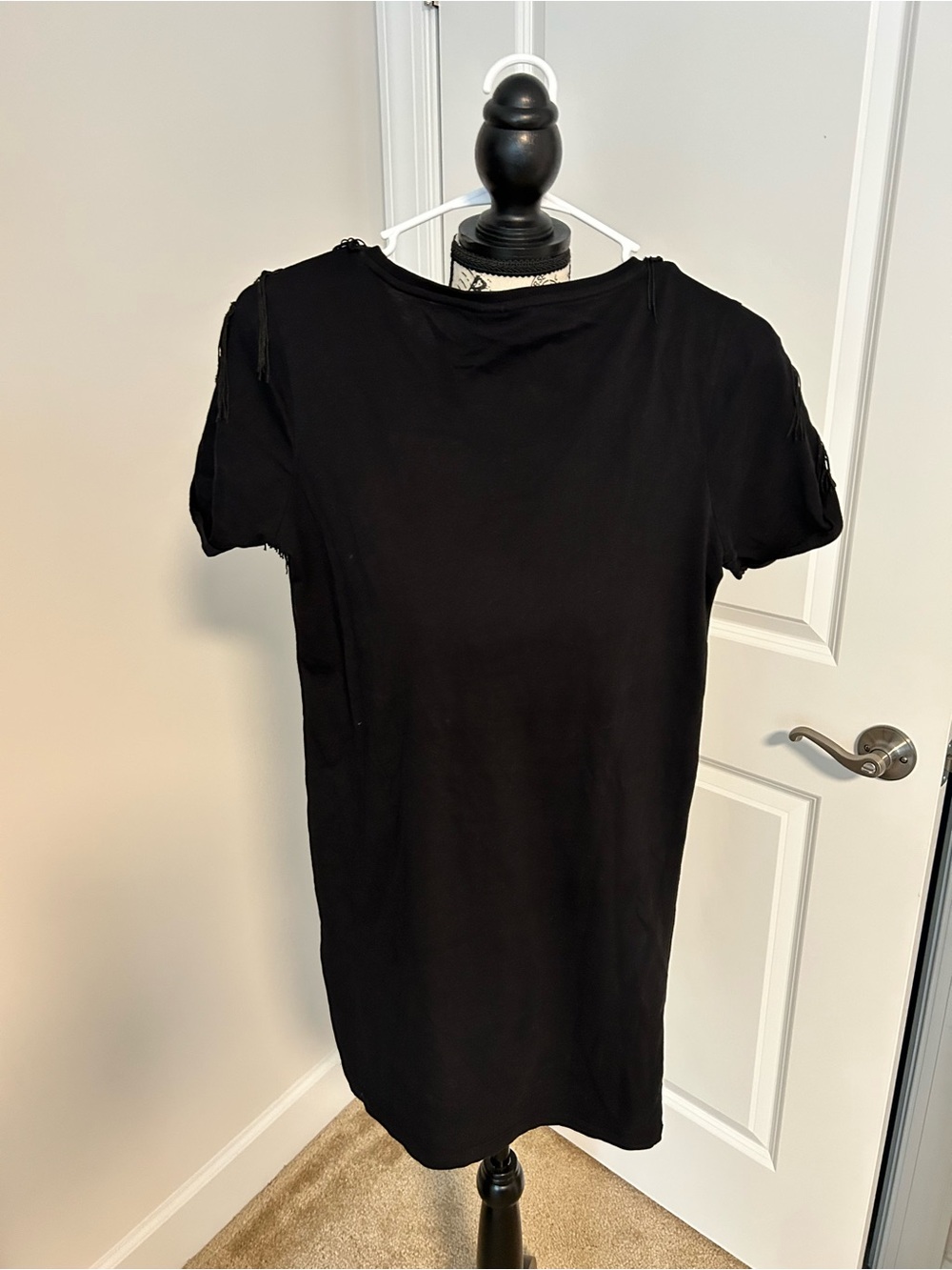 Topshop Black Short Sleeve Jersey Dress